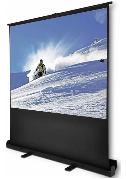 221x123 cm Taşınabilir Portatif Pull Up Floor Screen Projeksiyon Perdesi